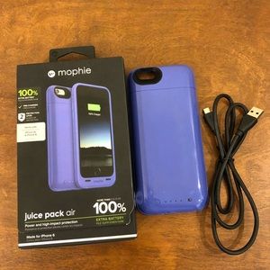 Mophie juice pack air case for iPhone 6/6s blue